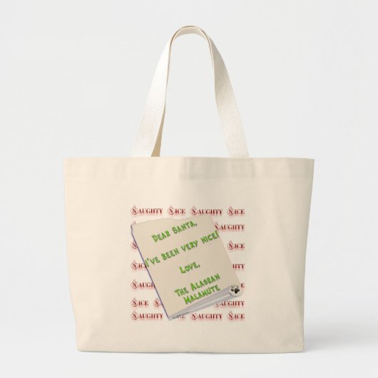 Grand Tote Bag Malamute d'Alaska vilain ou Nice (Devant)