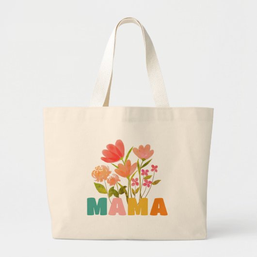 Grand Tote Bag Mama Flower Fourre-tout (Devant)