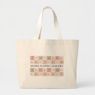 Grand Tote Bag Mama In Her Calm Era Yoga Aesthetic Design