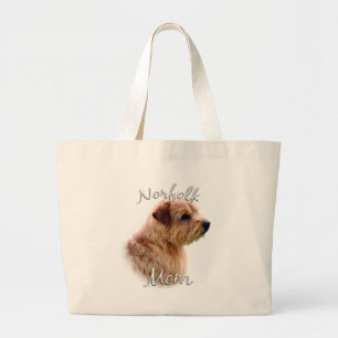 Grand Tote Bag Maman 2 de Norfolk Terrier