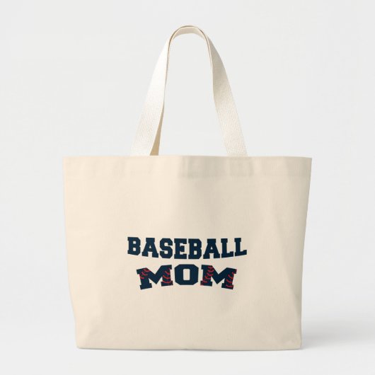 Grand Tote Bag Maman branchée de baseball (Devant)
