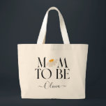 Grand Tote Bag Maman doit être marguerite baby shower floral nouv<br><div class="desc">Maman pour être marguerite baby shower floral nouveau cadeau ou faire-part bébé.</div>
