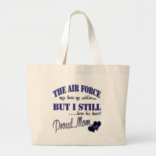 Grand Tote Bag Maman fière de l'Armée de l'Air