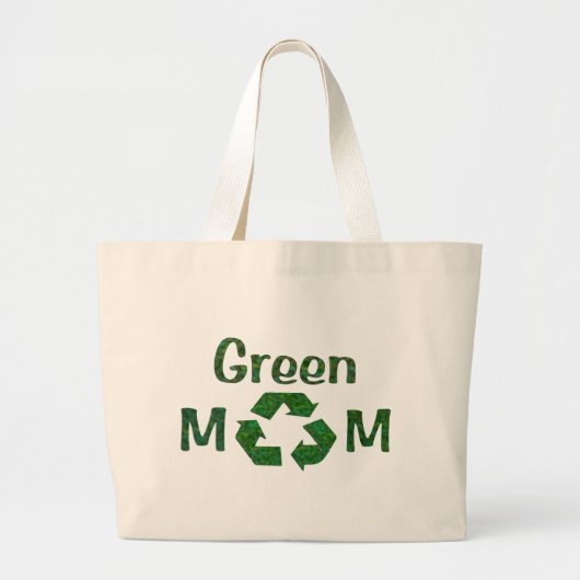Grand Tote Bag maman verte (Devant)