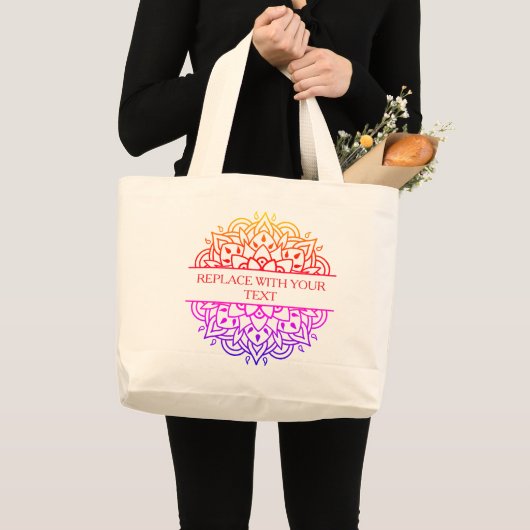 Grand Tote Bag Mandala (Devant (produit))