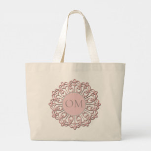 Grand Tote Bag Mandala OM rose pastel