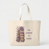 Grand Tote Bag Manger dormir et lire (Devant)
