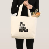 Grand Tote Bag manger sommeil cricket répéter (Devant (produit))