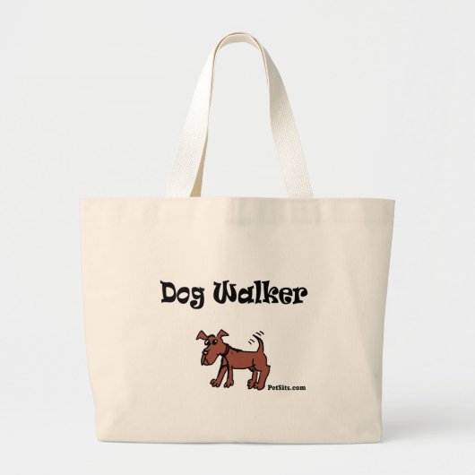 Grand Tote Bag Marcheur de chien (Devant)
