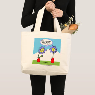 Grand Tote Bag Mari drôle et femme Gros Bouton jardinier de plais