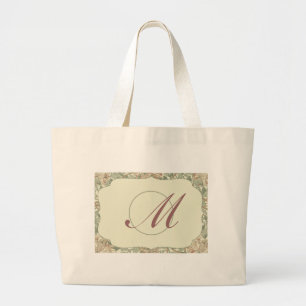 Grand Tote Bag Mariage Antique Campagne Chèvrefeuille