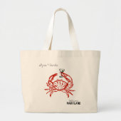 Grand Tote Bag Mariage du crabe du Maryland (Devant)