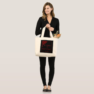 Grand Tote Bag Mariage gothique foncé