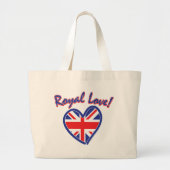Grand Tote Bag Mariage royal, Royal Love, Union Jack Heart (Devant)
