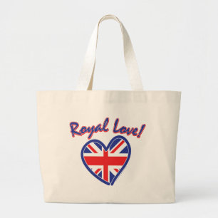 Grand Tote Bag Mariage royal, Royal Love, Union Jack Heart