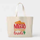 Grand Tote Bag Mariée pas moyenne Nacho Sombrero Espagnol Mariage (Dos)