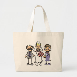 Grand Tote Bag Mariées Parents Mariage Jour Avant La Cérémonie