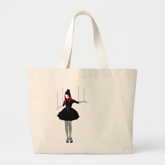 Grand Tote Bag marionnette de cabaret (Devant)