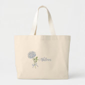 Grand Tote Bag Market Tote Blue Hydrangea Personalized Bag (Devant)