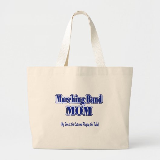 Grand Tote Bag Marquage de bande maman/ Tuba (Devant)