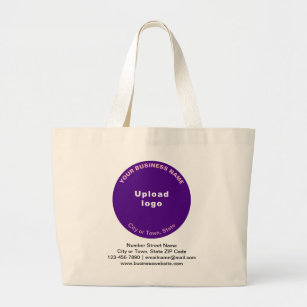 Grand Tote Bag Marque commerciale de forme ronde violet sur Jumbo