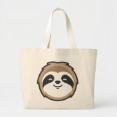 Grand Tote Bag Mascotte de paresse (Devant)