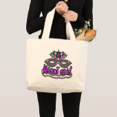 Grand Tote Bag Masque et perles de mardi gras de KRW (Devant (produit))