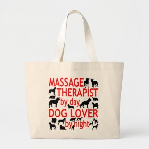 Grand Tote Bag Massage Amoureux des chiens