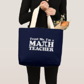 Grand Tote Bag Math Teacher (Devant (produit))