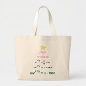Grand Tote Bag Maths de Noël (Devant)