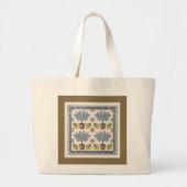 Grand Tote Bag Mediterranean Topiary Tree Pattern Elegant Tote Ba (Devant)