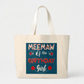 Grand Tote Bag Meemaw De La Famille D'Anniversaire Ladybug (Devant)