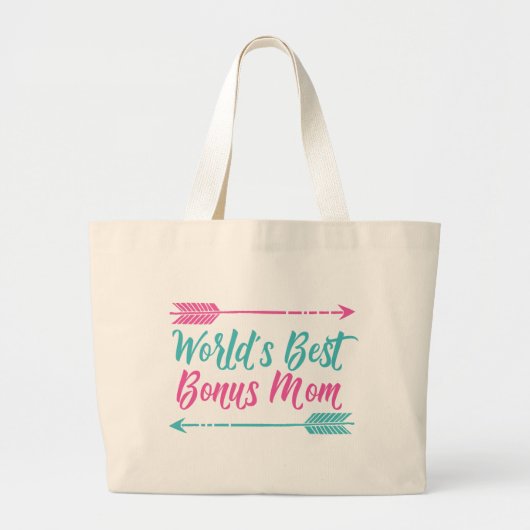 Grand Tote Bag Meilleur Bonus Maman du monde (Devant)