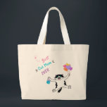 Grand Tote Bag Meilleur Chat Maman Cute Tuxedo Kitty Ballons colo<br><div class="desc">🐾 Ce sac fourre-tout à thème pour chat est un cadeau adorable de la Fête des Mères, avec un mignon bébé chat sautant de façon ludique, tenant des ballons colorés et une boîte cadeau, ainsi que de belles lettres "Meilleure maman chat Ever". 🐾 Si vous souhaitez modifier le style de...</div>