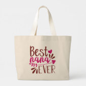 Grand Tote Bag Meilleur Nana jamais mot art (Dos)
