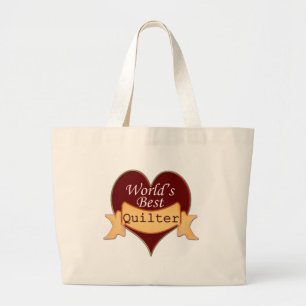 Grand Tote Bag Meilleur Quilter du monde