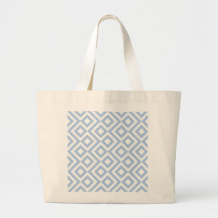 Grand Tote Bag Mélange bleu clair et blanc