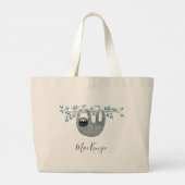 Grand Tote Bag Mélange Sloth Personnalisé (Dos)