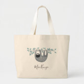 Grand Tote Bag Mélange Sloth Personnalisé (Devant)