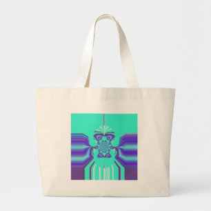 Grand Tote Bag Mélange violet Hakuna Matata