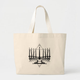 Grand Tote Bag Menorah et étoile