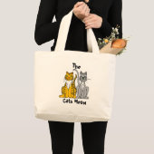 Grand Tote Bag , Meow de chats (Devant (produit))