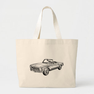 Grand Tote Bag Mercedes Benz 280 SL Illustration convertible