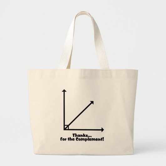 Grand Tote Bag merci pour le complément (Devant)