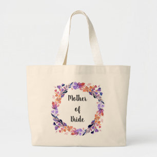 Grand Tote Bag Mère De La Femme Florale Wreath