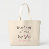 Grand Tote Bag Mère de la mariée (Devant)