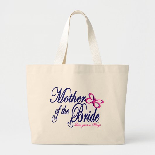 Grand Tote Bag Mère de la mariée / papillon (Devant)
