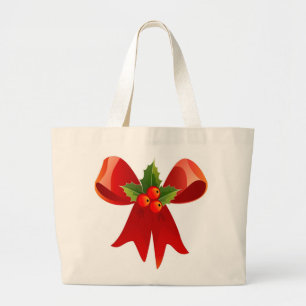 GRAND TOTE BAG "MERRY CHRISTMAS" RIBBON BOUR
