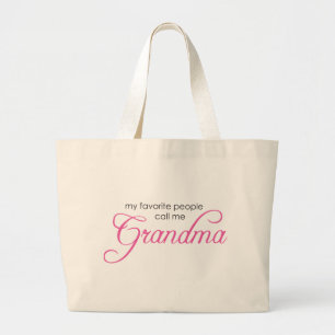 Grand Tote Bag Mes personnes préférées m'appellent grand-maman