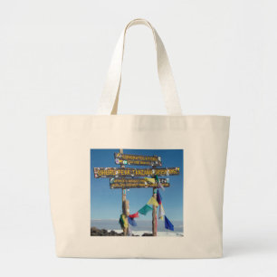Grand Tote Bag Message sur le Sommet du Kilimandjaro kenya